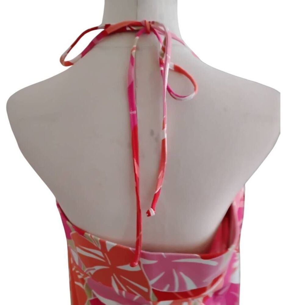 Tommy Bahama‎ Pink/Orange/Red Tropical Halter Sundress Size Large - Picture 5 of 7
